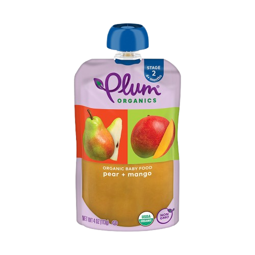 PLUM ORGANICS: Organic Baby Food Pear Mango, 4 oz