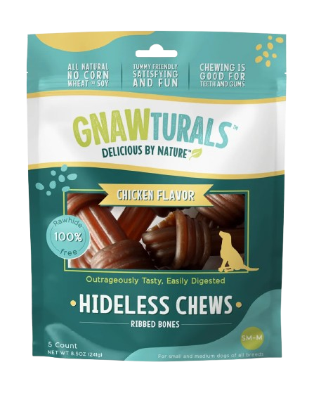 GNAWTURALS: Hideless Chews Chicken Small Dog Treat, 8.5 oz
