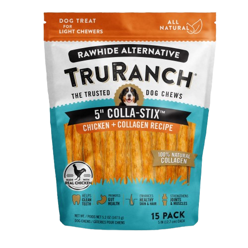 TRURANCH: 5In Chicken Stix Dog Treat, 15 pk