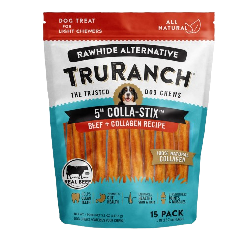 TRURANCH: 5In Beef Stix Dog Treat, 15 pk