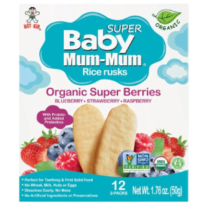 HOT KID: Baby Mum Mum Organic Super Berries Rice Rusks, 1.76 oz