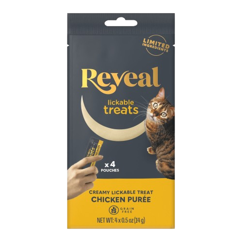REVEAL: Lickable Treat Chicken Puree Recipe Cat Treat, 0.5 oz