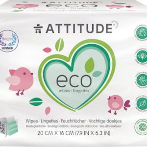 ATTITUDE: Wipes Eco Baby Refill, 216 un