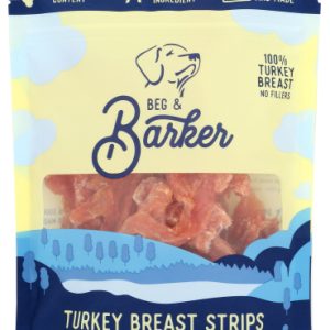BEG AND BARKER: Turkey Breast Strips Dog Treats, 4 oz