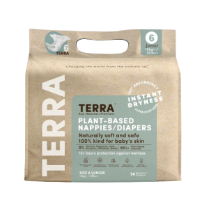 TERRA ORGANICS: Size 6 Diapers Junior, 14 ea