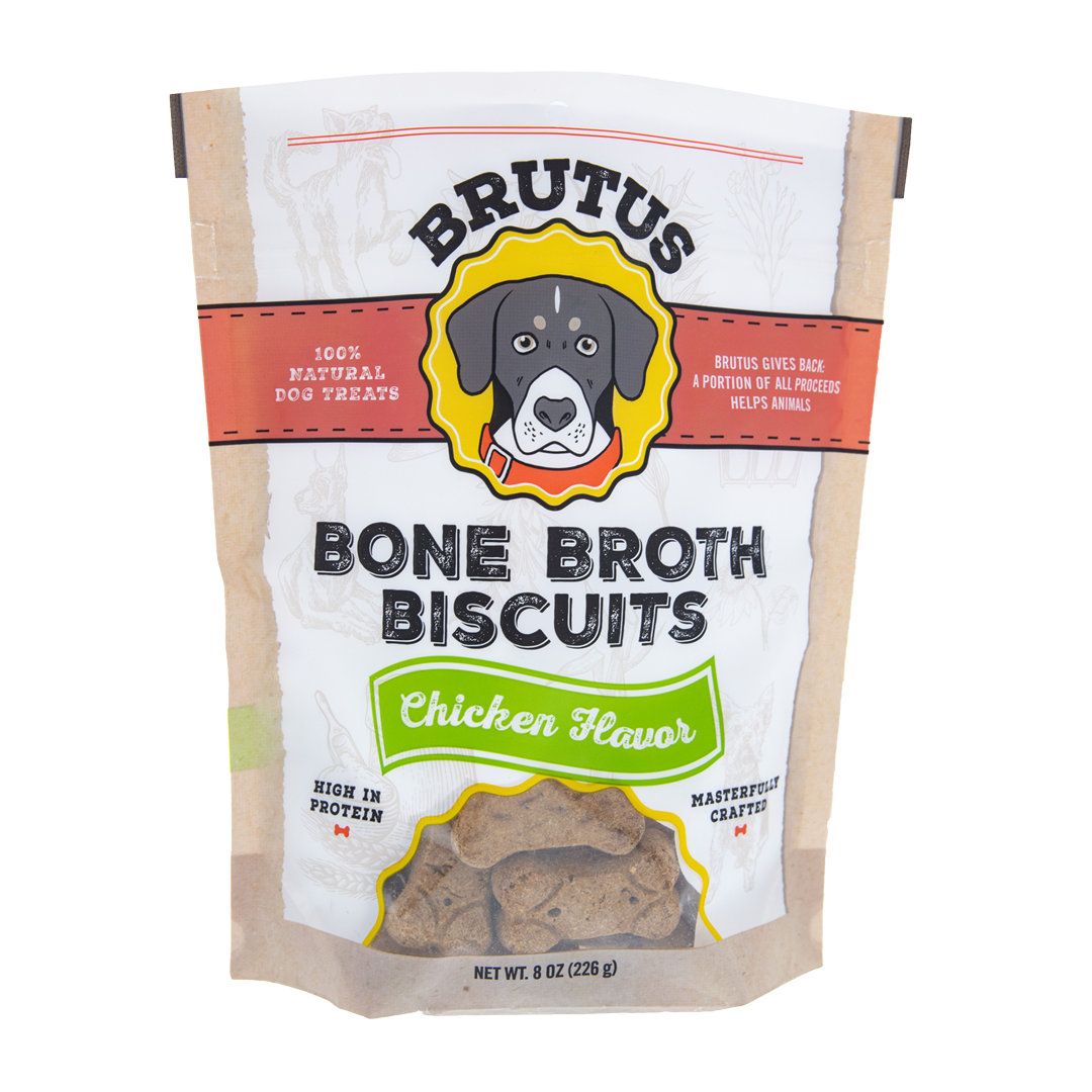 BRUTUS BROTH: Dog Biscuit Chkn, 8 oz
