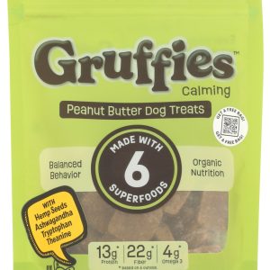 GRUFFIES: Calming Peanut Butter Dog Treat, 6 oz
