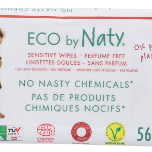 NATY-ECO BY NATY: Sensitive Baby Wipes Unscented, 56 ct