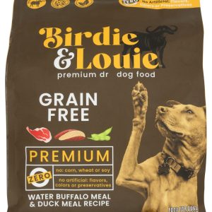 BIRDIE & LOUIE: Water Buffalo Meal and Duck Meal Dry Dog Food, 3.5 lb