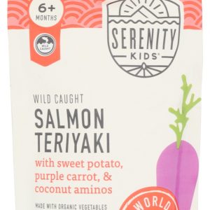 SERENITY KIDS: Salmon Teriyaki Baby Food Pouch, 3.5 oz