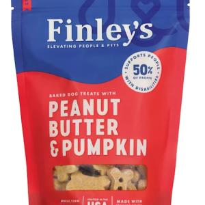 FINLEYS: Peanut Butter Pumpkin Crunchy Dog Biscuits, 12 oz