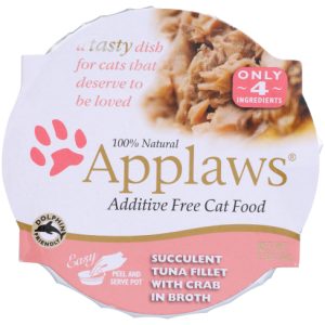 APPLAWS: Succulent Tuna Fillet with Crab Cat Food , 2.12 oz