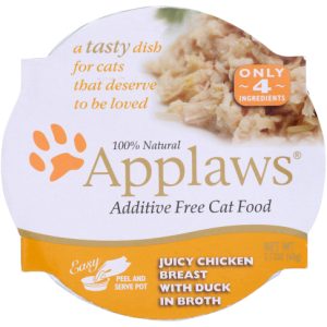 APPLAWS: Cat Pots Juicy Chicken Breast with Duck Peel Top Cat Food, 2.12 oz