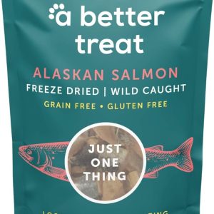 A BETTER TREAT: Freeze Dried Wild Caught Salmon Dog and Cat Treats, 3 oz