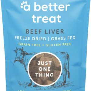 A BETTER TREAT: Freeze Dried Raw Grass Fed Beef Liver Dog and Cat Treats, 3 oz