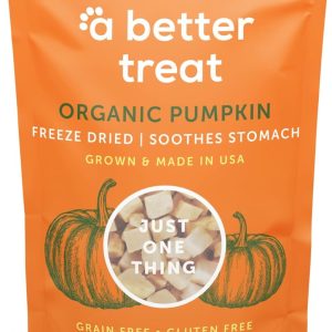 A BETTER TREAT: Freeze Dried Raw Organic Pumpkin Dog and Cat Treats, 3 oz