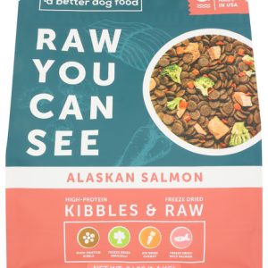 A BETTER FOOD: Kibbles and Raw Alaskan Salmon Dog Food, 3 lb