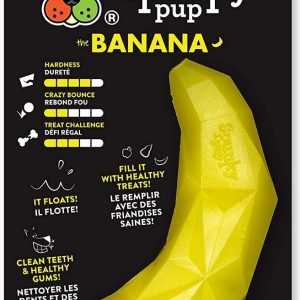 SPUNKY PUP: Treat Holding Banana Dog Toy, 1 ea