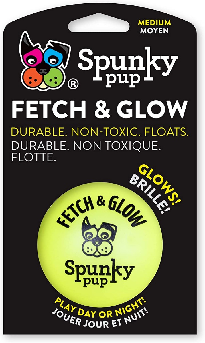 SPUNKY PUP: Medium Fetch & Glow Ball Dog Toy, 1 ea