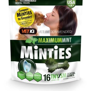 VETIQ: 16 Tiny/Small Minties Dog Dental Bone Treats, 6.4 oz