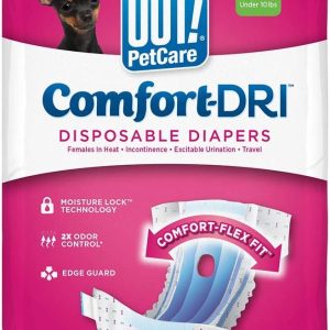 OUT PET CARE: Disposable Female Dog Diapers, 18 ea