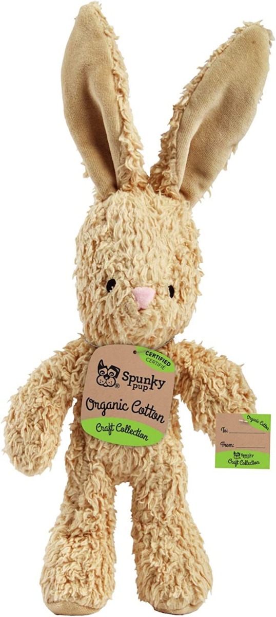 SPUNKY PUP: Organic Cotton Small Bunny Dog Toy, 1 ea