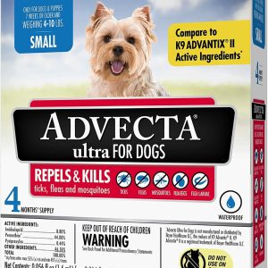 ADVECTA: Ultra Flea & Tick Protection for Dogs 4 To 10 Lbs, 4 do