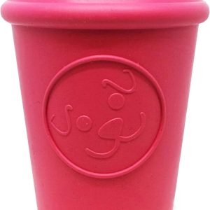 MUTTS KICK BUTT: Medium Coffee Cup Durable Rubber Chew Dog Toy & Treat Dispenser, 1 ea