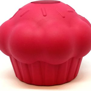 MUTTS KICK BUTT: Medium Cupcake Durable Rubber Chew Dog Toy & Treat Dispenser, 1 ea