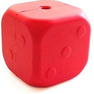 MUTTS KICK BUTT: Large Dice Durable Rubber Chew Dog Toy & Treat Dispenser, 1 ea