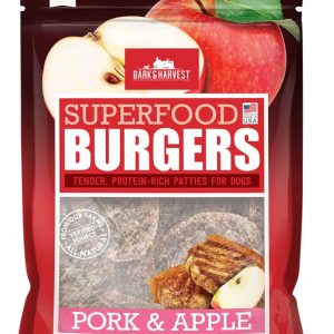 BARK AND HARVEST: Superfood Burgers Pork & Apple, 6 oz