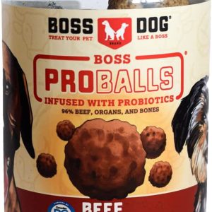 BOSS DOG BRAND INC: Proballs Beef Meatball Freeze Dried Raw Dog Treat, 6 oz