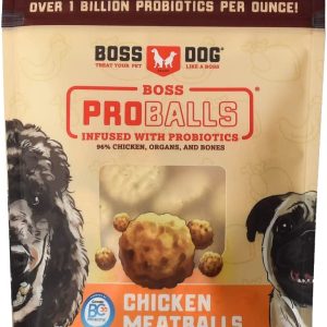BOSS DOG BRAND INC: Proballs Chicken Meatball Freeze Dried Raw Dog Treat, 3 oz