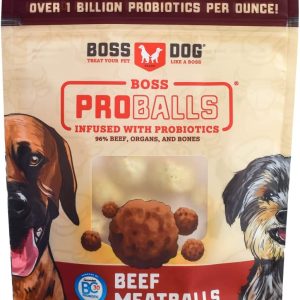 BOSS DOG BRAND INC: Proballs Beef Meatball Freeze Dried Raw Dog Treat, 3 oz