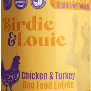 BIRDIE & LOUIE: Wet Dog Food Real Chicken and Turkey, 13 oz