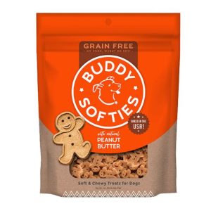 BUDDY BISCUITS: Grain Free Soft and Chewy Treats Peanut Butter, 5 oz