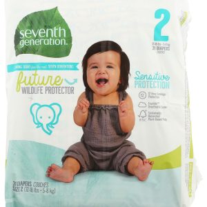 SEVENTH GENERATION: Diaper Small Stg2, 31 pc