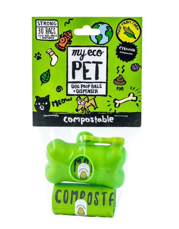 MYECOPET: Compostable Dog Waste Bag Dispenser 2 Rolls, 2 oz