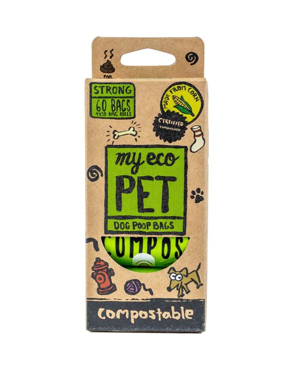 MYECOPET: Compostable Dog Waste Bag 4 Rolls, 4.5 oz