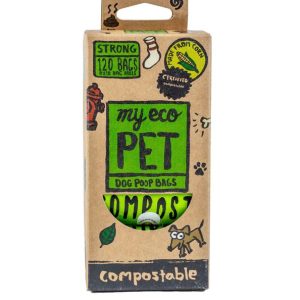 MYECOPET: Compostable Dog Waste Bag 8 Rolls, 9 oz
