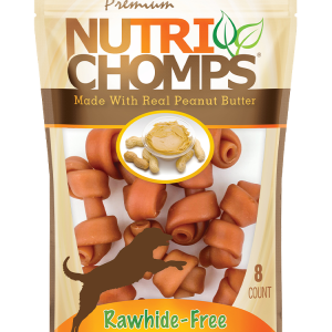NUTRI CHOMPS: Knot Mini Pnt Btr 2.5In, 8 ea
