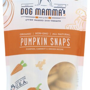 DOG MAMMAS: Organic Pumpkin Snaps Dog Treats, 6 oz