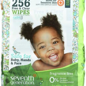 SEVENTH GENERATION: Baby Wipes Free and Clear, 256 ct