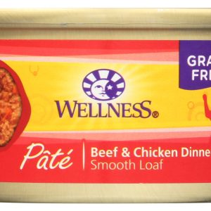 WELLNESS: Complete Health Pate Beef and Chicken Dinner Cat Food, 3 oz