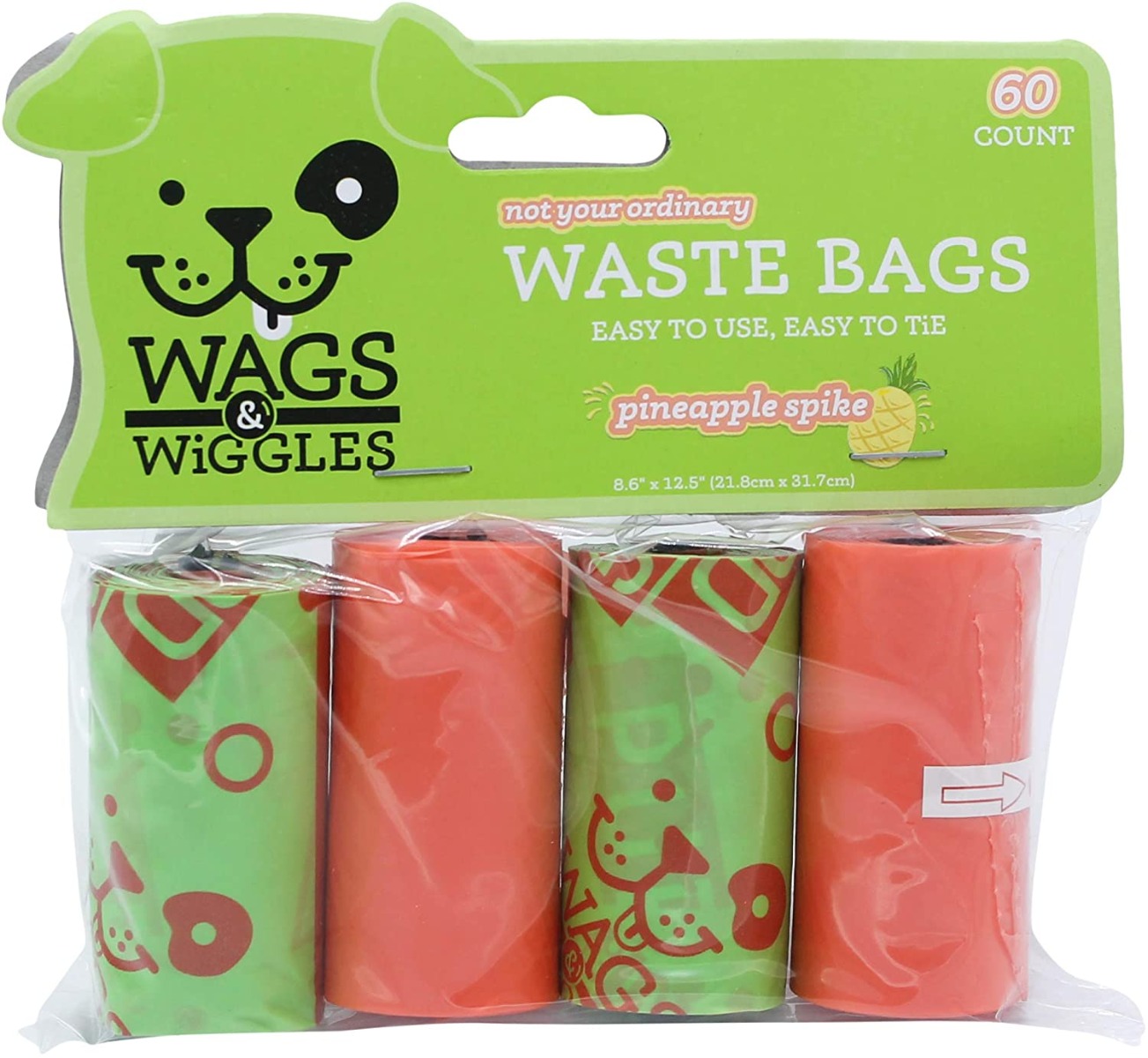 WAGS & WIGGLES: Bags Waste 4 Roll Pack, 4 pc