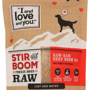 I&LOVE&YOU: Stir and Boom Raw Raw Beef Boom Ba Dog Food, 1 lb