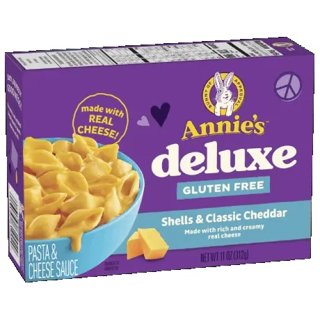 ANNIE'S HOMEGROWN: Creamy Deluxe Macaroni Dinner Rice Pasta & Extra Cheesy Cheddar Sauce Gluten Free, 11 oz