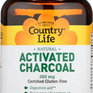 COUNTRY LIFE: Activated Charcoal 260 Mg, 100 vc