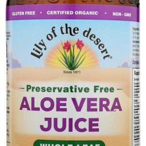 LILY OF THE DESERT: Organic Aloe Vera Juice Whole Leaf, 32 oz