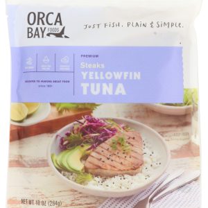 ORCA BAY: Ahi Tuna Premium Yellowfin Steaks, 10 oz